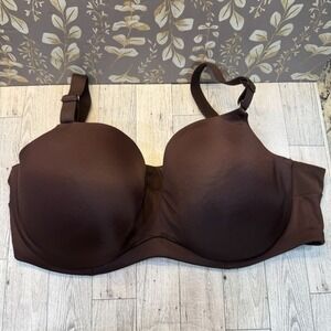 NWOT Cacique Sexy Support Smooth Balconette‎ Chocolate Brown Bra Size 40 DDD